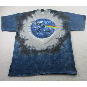 VTG‎ Pink Floyd T Shirt Mens 2XL Blue Tye Dye AOP Y2K Rock N Roll Liquid Blue